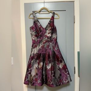 White House Black Market brocade floral cocktail dress, size 6